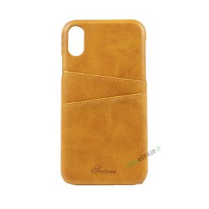 iPhone, X Xs Max, Bagcover, cover, plads til kort, billig, lysebrun, brun
